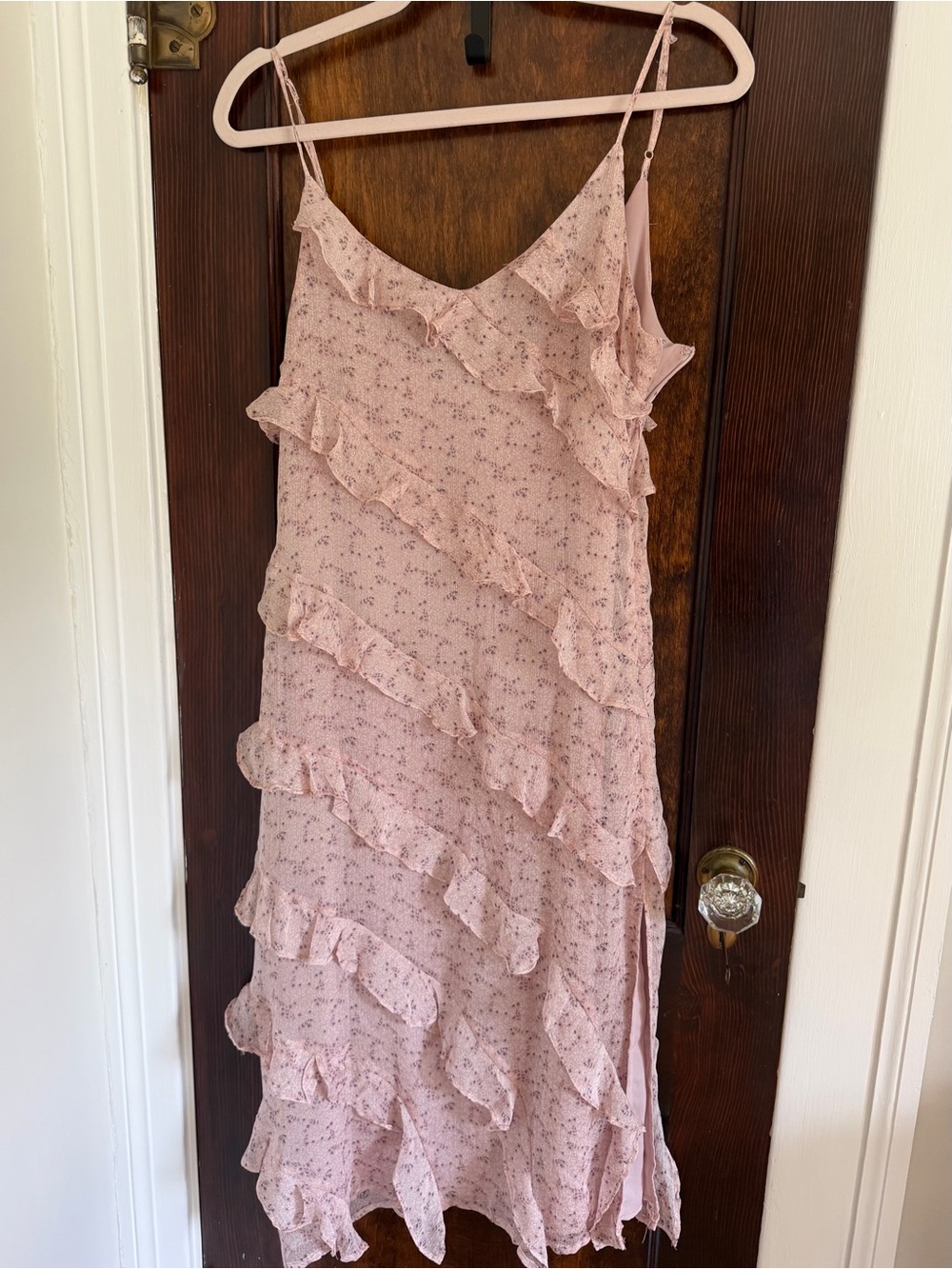 Storia Pink Ruffle Slip Dress - Women